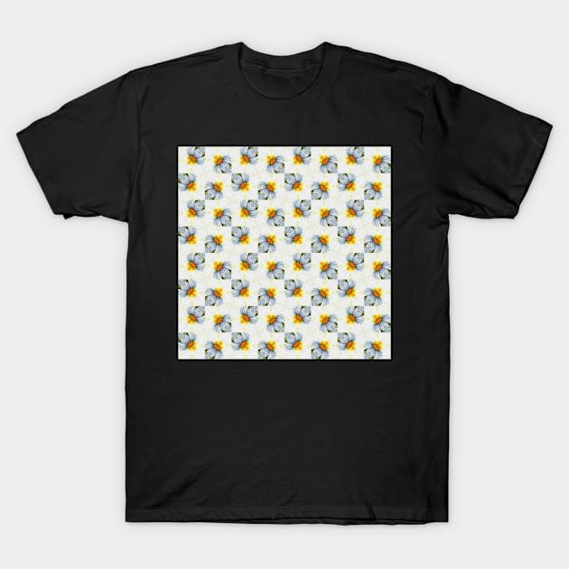 Chamomile Pattern French Garden T-Shirt by GinetteArt
